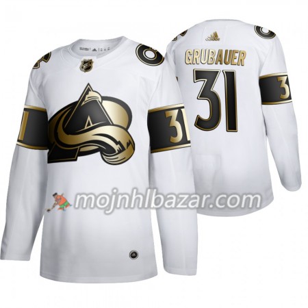 Dresovi Colorado Avalanche Philipp Grubauer 31 Adidas 2019-2020 Golden Edition Bijela Authentic - Muške Dresovi Colorado Avalanche Philipp Grubauer 31 Adidas 2019-2020 Golden Edition Bijela Authentic - Muške